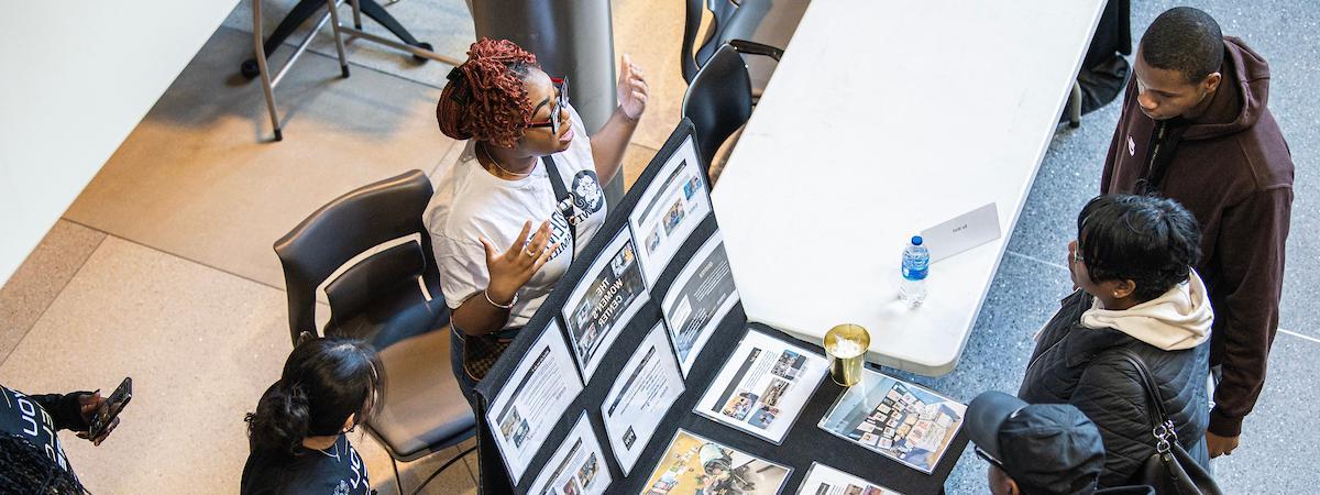 Resource fair during the Spring Campus Visit Day.